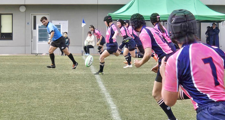 ラグビーフットボール 中学女子新人戦大会を後援